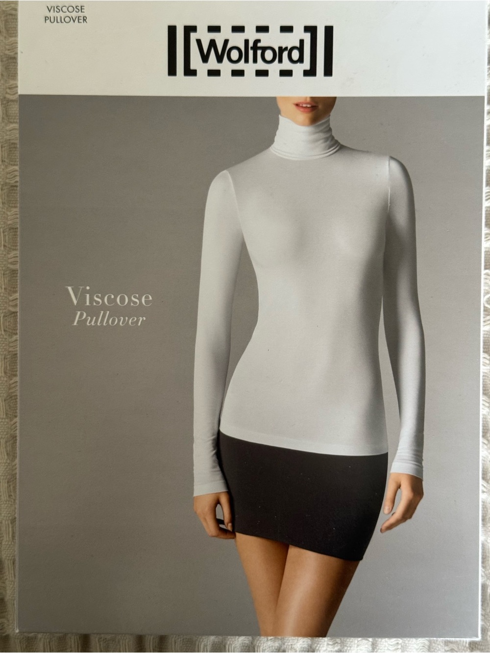 Wolford Long-Sleeve Viscose Turtleneck Silver Cloud